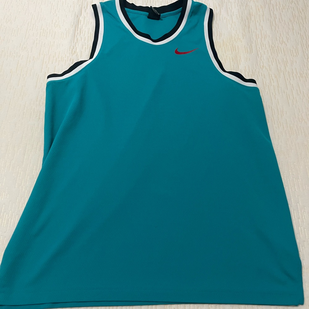 Nike Turquoise Tank Top with Crimson Swoosh
